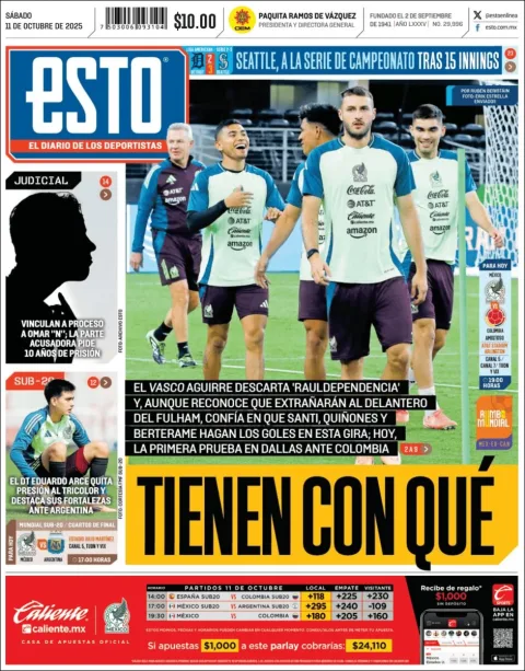 Portada de Esto del sábado, 11 de octubre de 2025