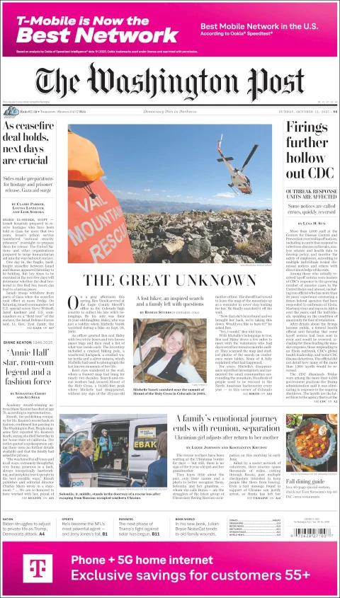 Portada de The Washington Post