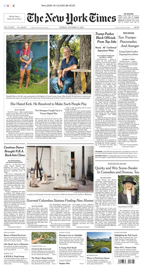 Portada de The New York Times (new York)