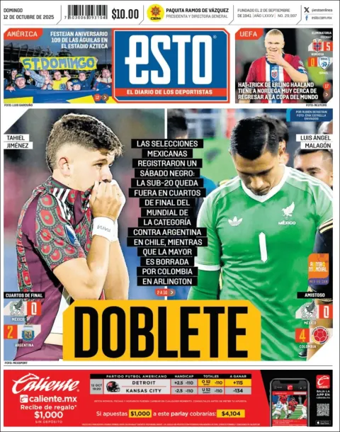 Portada de Esto del domingo, 12 de octubre de 2025