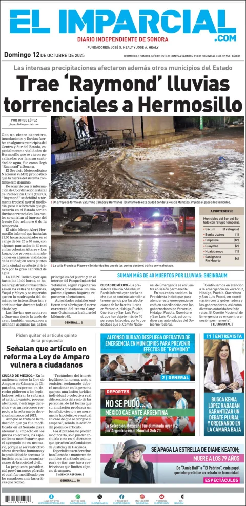 Portada de El Imparcial