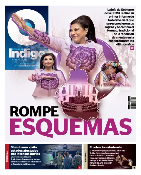 Portada de Reporte Indigo Nacional del lunes, 13 de octubre de 2025