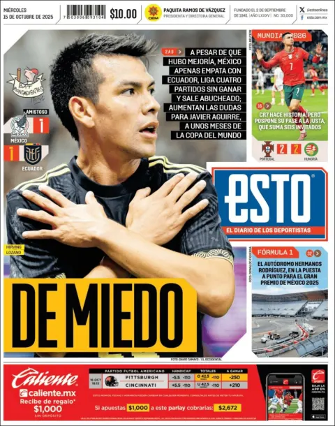 Portada de Esto del miércoles, 15 de octubre de 2025