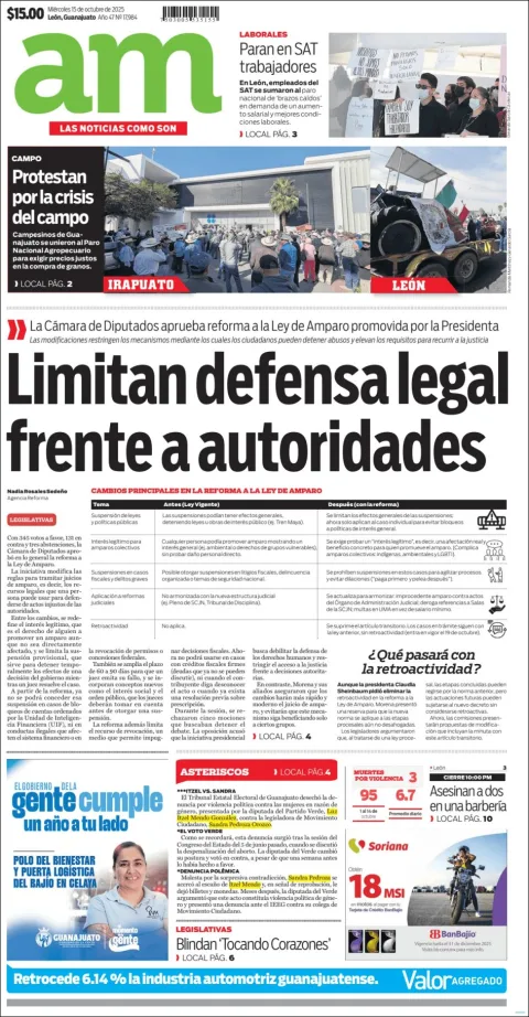 Portada de Am Corredor Industrial del miércoles, 15 de octubre de 2025