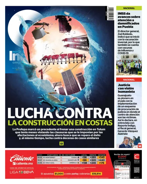 Portada de Reporte Indigo Nacional del viernes, 17 de octubre de 2025
