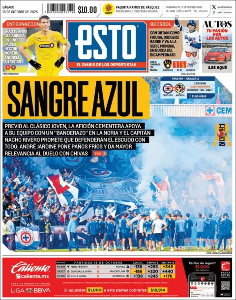 Portada de Esto del sábado, 18 de octubre de 2025