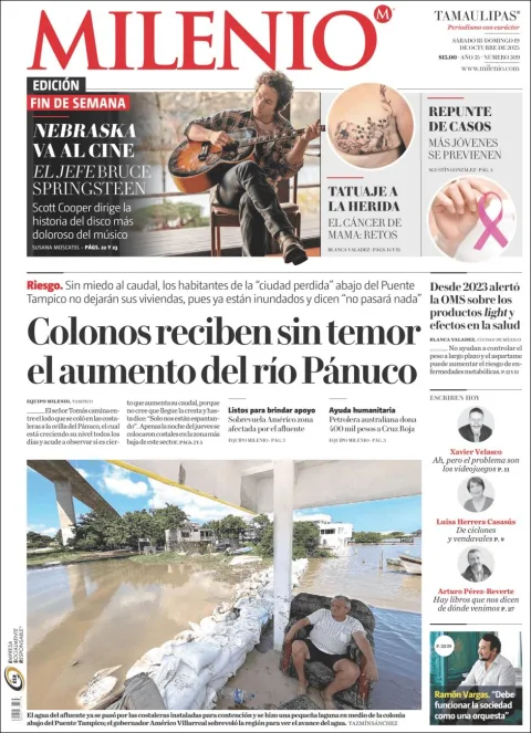Portada de Milenio Tamaulipas del sábado, 18 de octubre de 2025