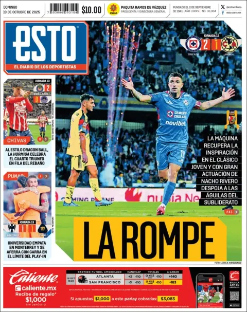 Portada de Esto del domingo, 19 de octubre de 2025