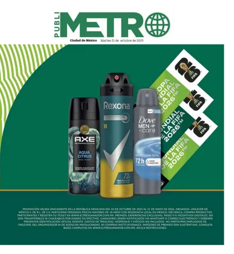 Portada de Publimetro Nacional del martes, 21 de octubre de 2025