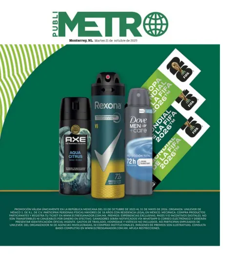 Portada de Publimetro Monterrey del martes, 21 de octubre de 2025