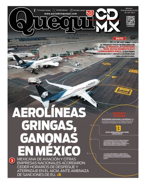 Portada de Quequi CDMX del miércoles, 19 de noviembre de 2025
