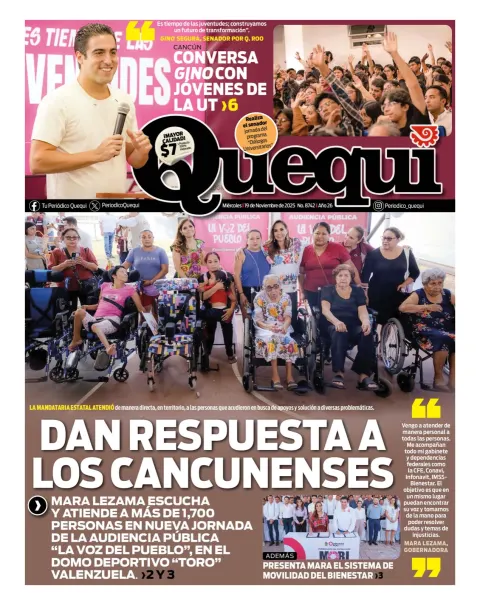 Portada de Quequi del miércoles, 19 de noviembre de 2025