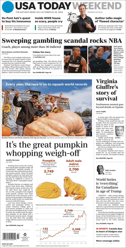 Portada de Usa Today