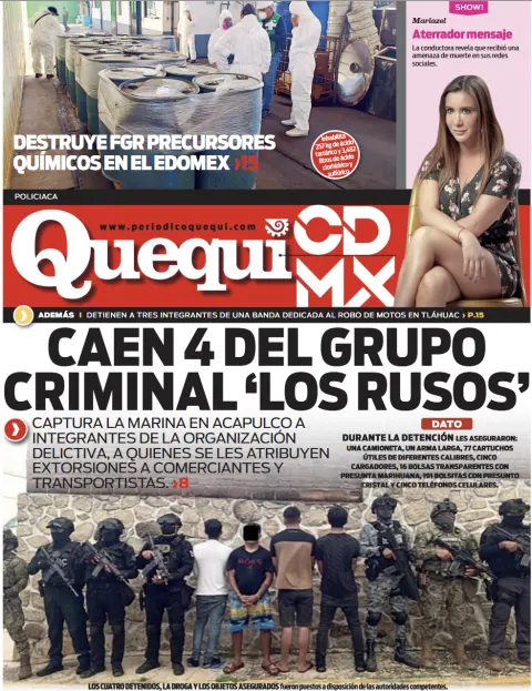 Portada de Quequi (contraportada) del jueves, 2 de octubre de 2025
