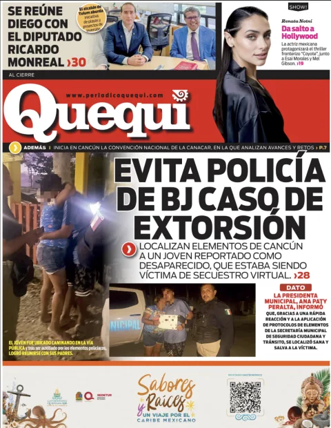 Portada de Quequi (contraportada) del viernes, 3 de octubre de 2025