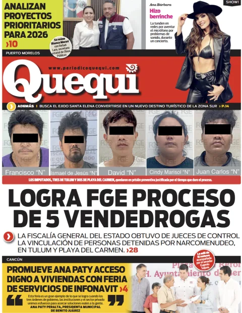 Portada de Quequi (contraportada) del sábado, 25 de octubre de 2025