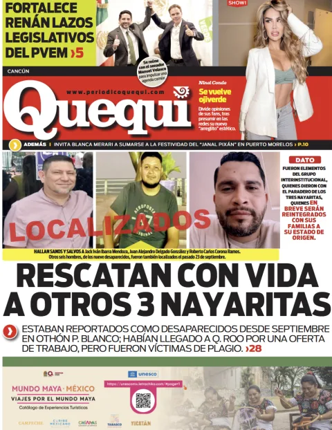 Portada de Quequi (contraportada) del miércoles, 29 de octubre de 2025