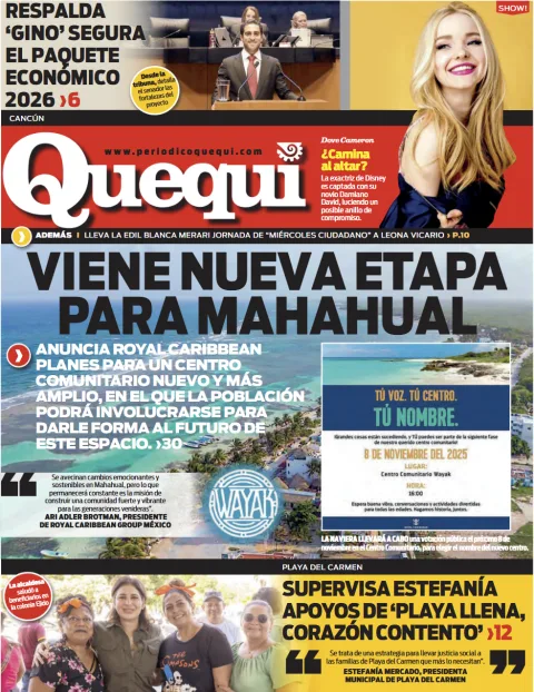 Portada de Quequi (contraportada) del jueves, 30 de octubre de 2025