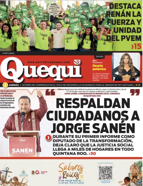 Portada de Quequi (contraportada) del lunes, 13 de octubre de 2025