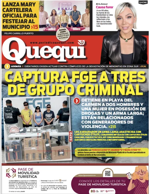 Portada de Quequi (contraportada) del viernes, 10 de octubre de 2025