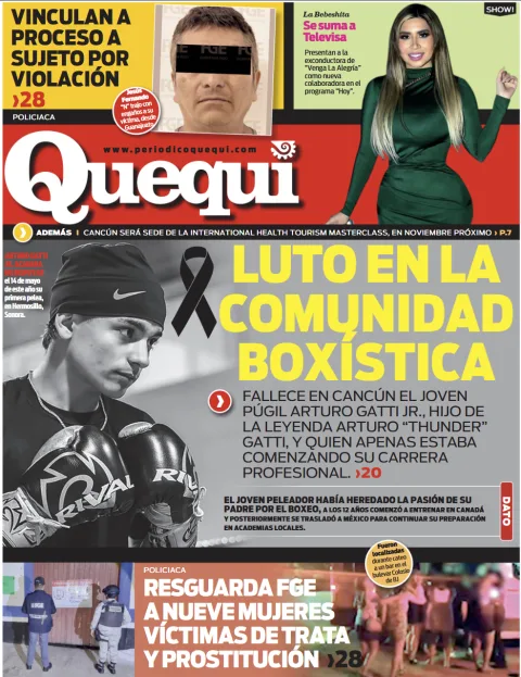 Portada de Quequi (contraportada) del jueves, 9 de octubre de 2025