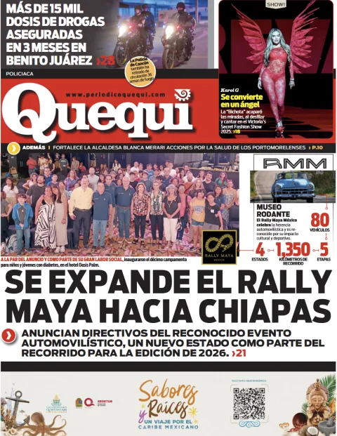 Portada de Quequi (contraportada) del viernes, 17 de octubre de 2025
