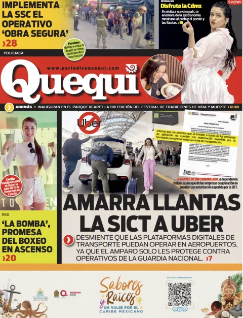 Portada de Quequi (contraportada) del viernes, 31 de octubre de 2025
