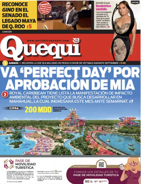 Portada de Quequi (contraportada) del miércoles, 8 de octubre de 2025