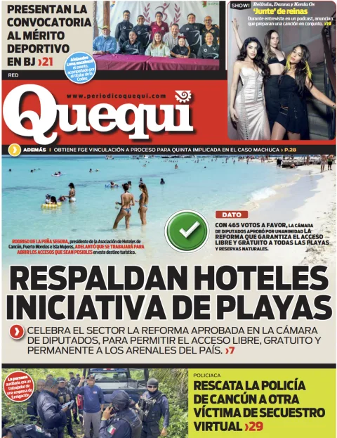 Portada de Quequi (contraportada) del sábado, 4 de octubre de 2025