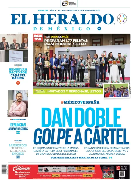 Portada de El Heraldo de Mexico