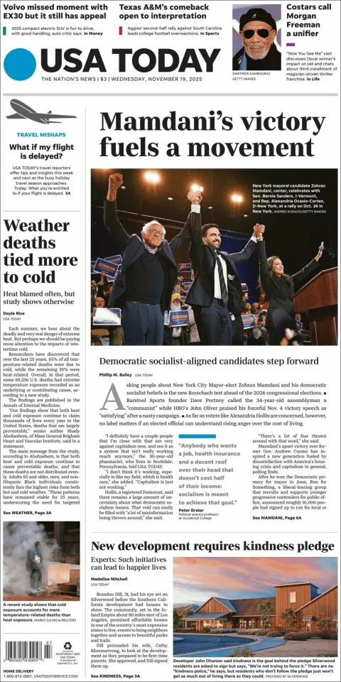 Portada de Usa Today