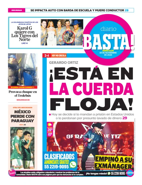 Portada de Basta! (contraportada )
