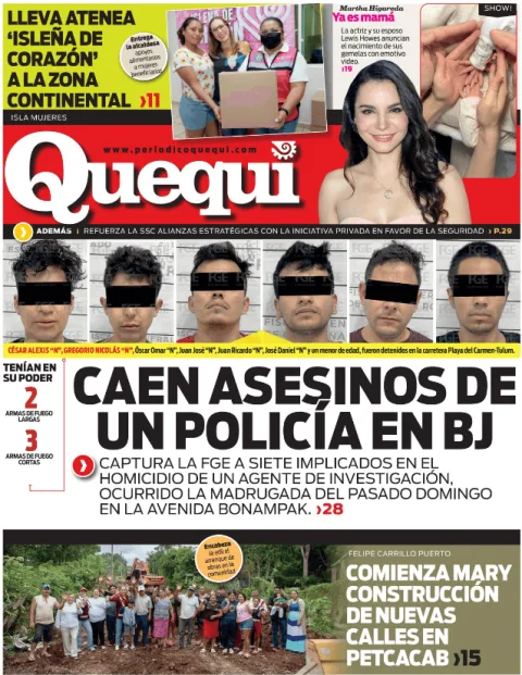 Portada de Quequi (contraportada) del miércoles, 19 de noviembre de 2025