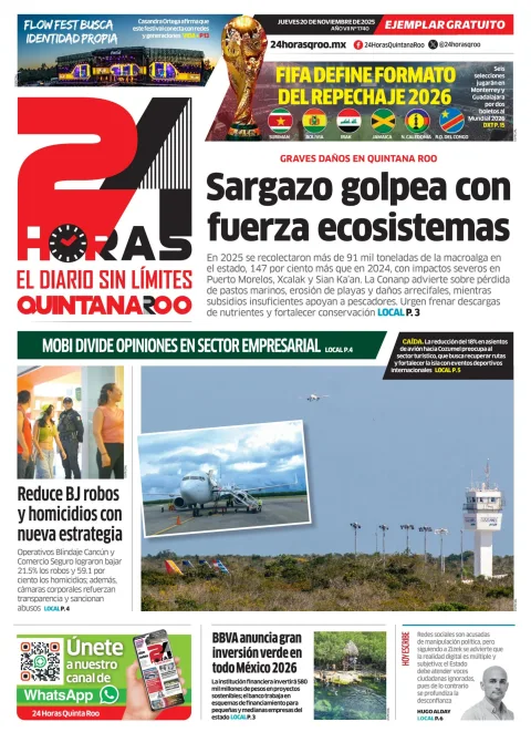 Portada de 24 Horas Quintana Roo