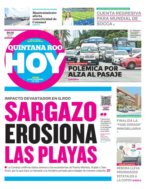 Portada de Quintana Roo Hoy (portada)
