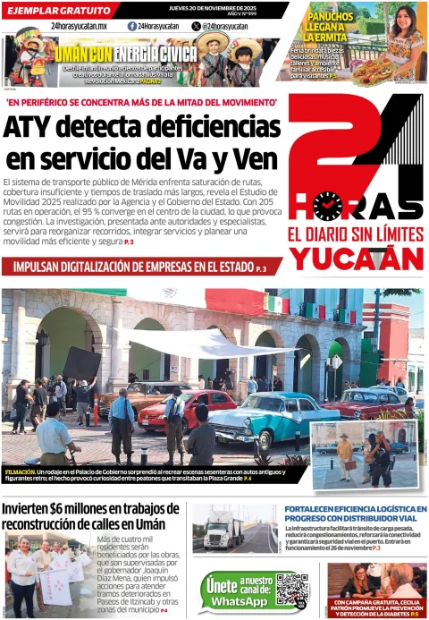 Portada de 24 Horas Yucatan