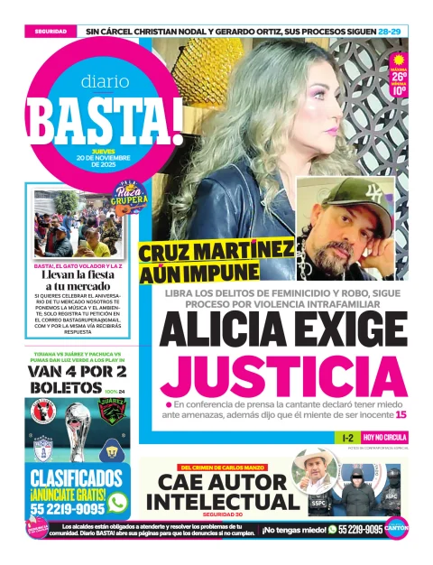 Portada de Basta! (contraportada )
