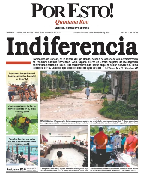 Portada de Por Esto (quintana Roo Chetumal)