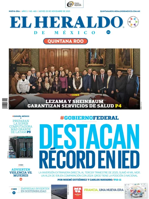 Portada de El Heraldo de Mexico - Quintana Roo