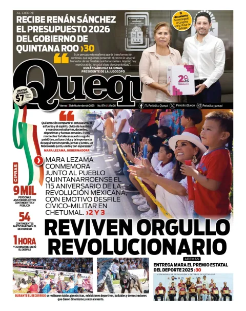 Portada de Quequi del viernes, 21 de noviembre de 2025