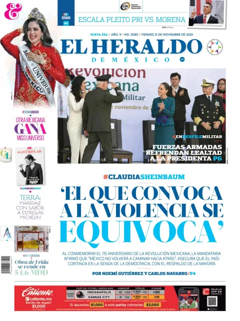 Portada de El Heraldo de Mexico