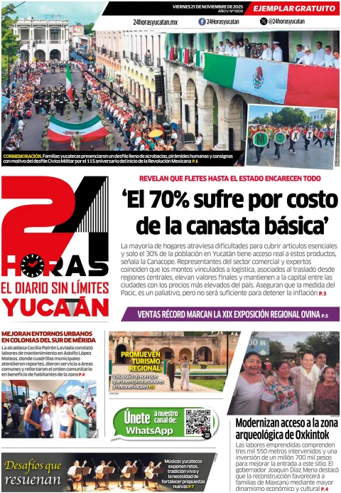 Portada de 24 Horas Yucatan