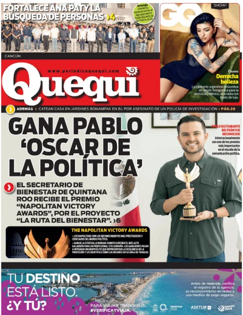 Portada de Quequi (contraportada) del viernes, 21 de noviembre de 2025