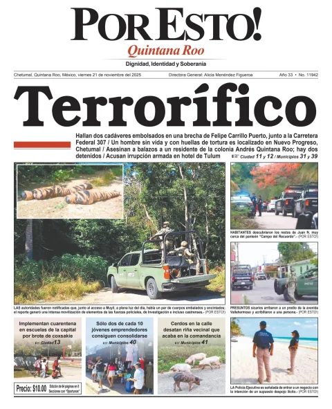 Portada de Por Esto (quintana Roo Chetumal)