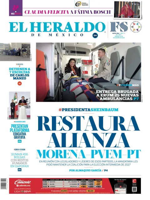 Portada de El Heraldo de Mexico