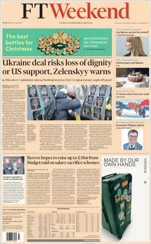 Portada de Financial Times