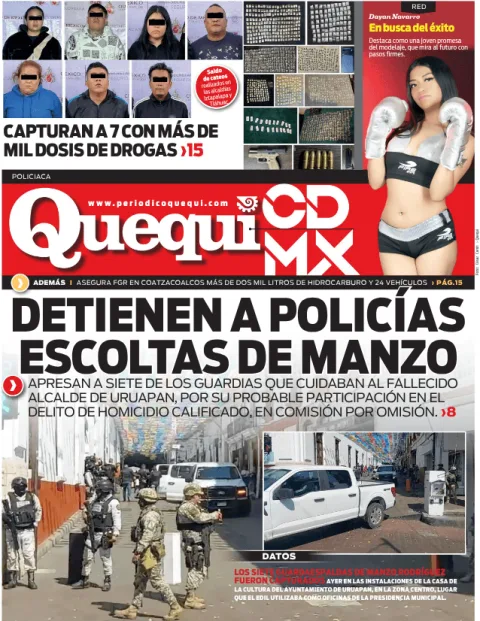 Portada de Quequi CDMX (contraportada) del sábado, 22 de noviembre de 2025