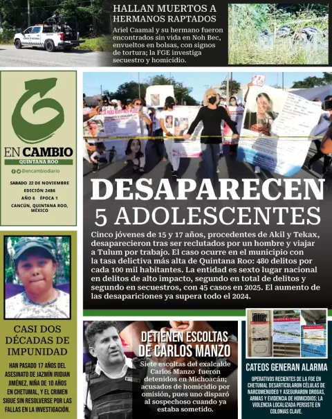 Portada de En Cambio - Quintana Roo (contraportada)