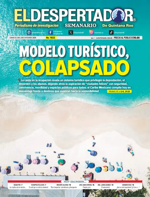 Portada de El Despertador de Quintana Roo del lunes, 24 de noviembre de 2025