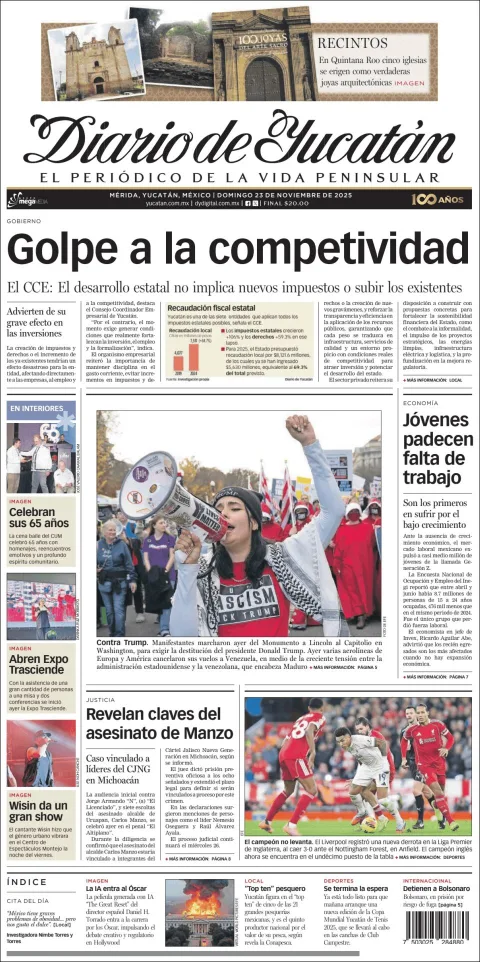 Portada de Diario de Yucatán